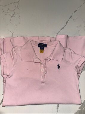 Ralph Lauren Light Pink Polo Dress with Navy Pony